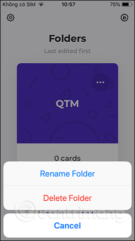 Thay đổi thư mục