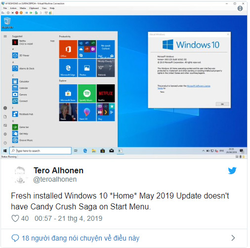 Candy Crush Sage sẽ không còn xuất hiện trên Start Menu 