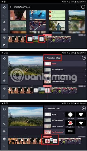 Sử dụng hiệu ứng chuyển tiếp