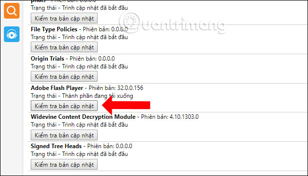 Kiểm tra phiên bản Adobe Flash