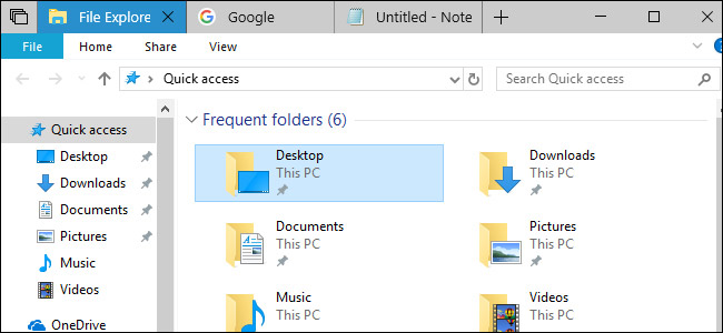 Chức năng chia tab cửa sổ Sets trong Windows 10 
