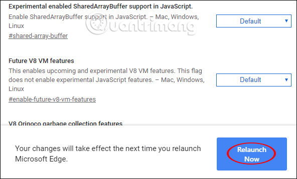 Khởi động lại trình duyệt