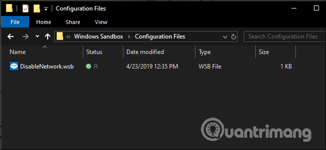 Khởi chạy sandbox trong Settings