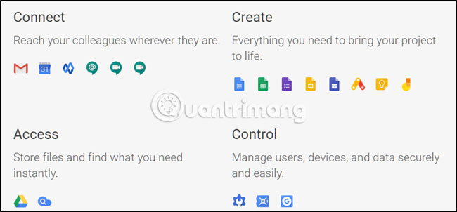 Điểm khác biệt giữa G Suite và những ứng dụng miễn phí khác của Google là gì?
