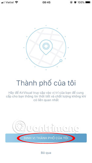 Định vị thành phố đang ở