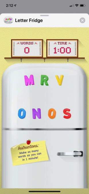 Một phút để tạo từ