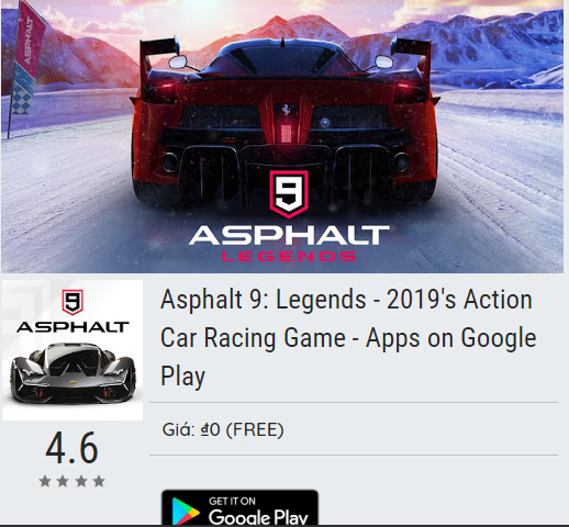 Asphalt 9: Legends - 2019's Action Car Racing Game