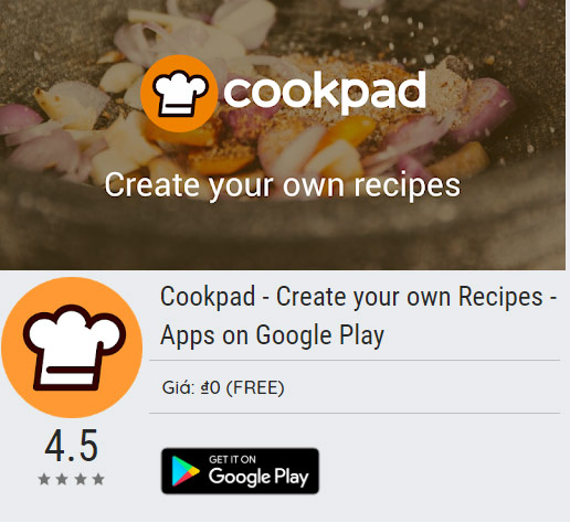 Cookpad - Create your own Recipes