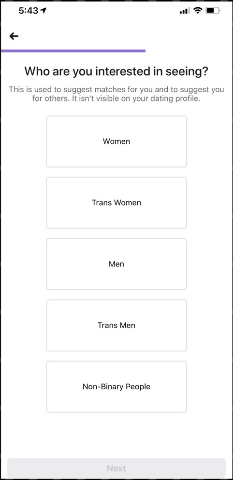 Tài khoản riêng trên Dating sẽ độc lập hoàn toàn với tài khoản Facebook 1