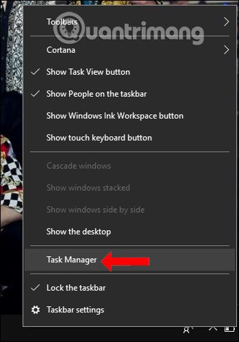 Mở giao diện Task Manager