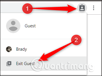 Click vào Exit Guest