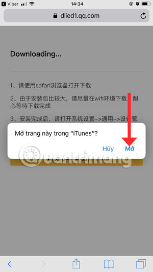 Mở trong iTunes
