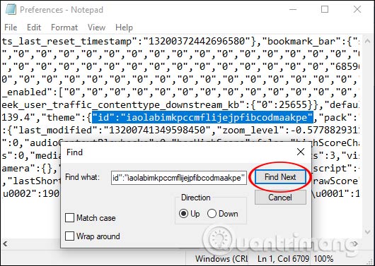 Tìm theme cài đặt