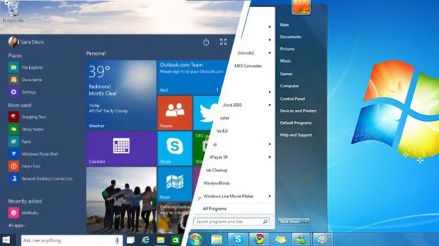 Windows 10 và Windows 7
