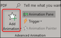 Chọn Add Animation 