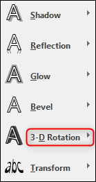 Chọn 3-D Rotation 