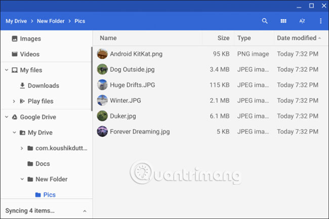 Tới thư mục chứ nội dung cần nén