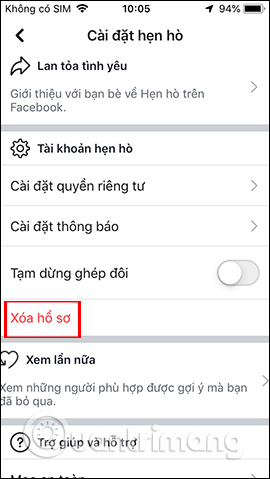 Cách xóa hồ sơ hẹn hò Facebook, tạo Facebook Dating mới - Ảnh minh hoạ 5