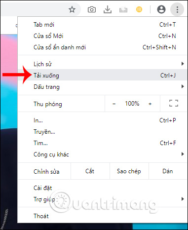 Mở lịch sử download