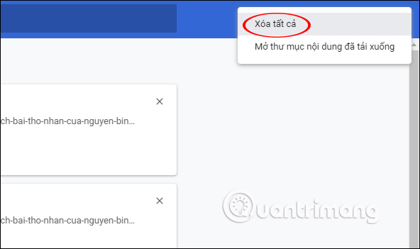 Xóa toàn bộ danh sách
