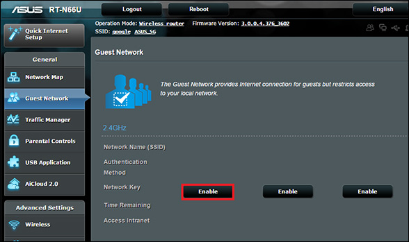 Truy cập router ASUS