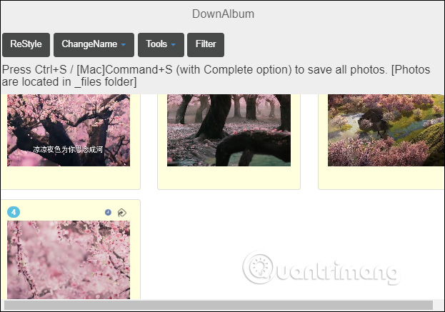 Danh sách hình ảnh