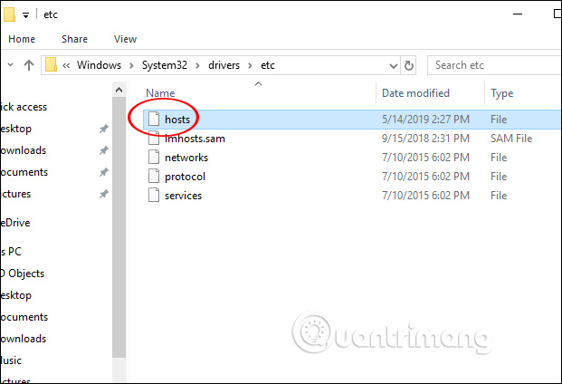 Truy cập file host