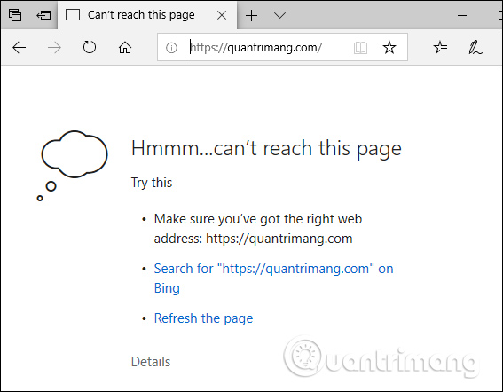 Báo lỗi truy cập
