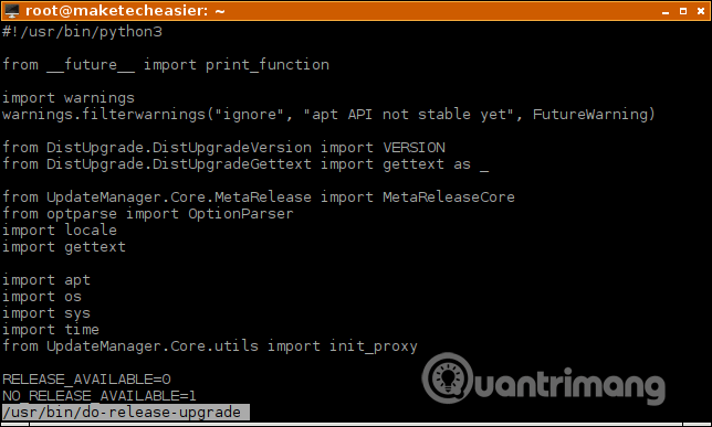 Tiện ích do-release-upgrade