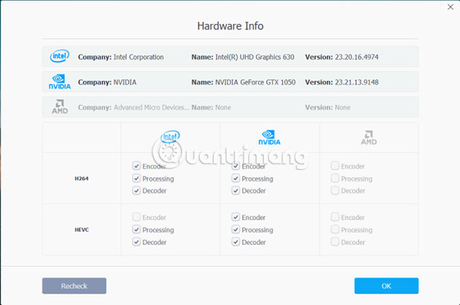 Nhấn vào nút Options