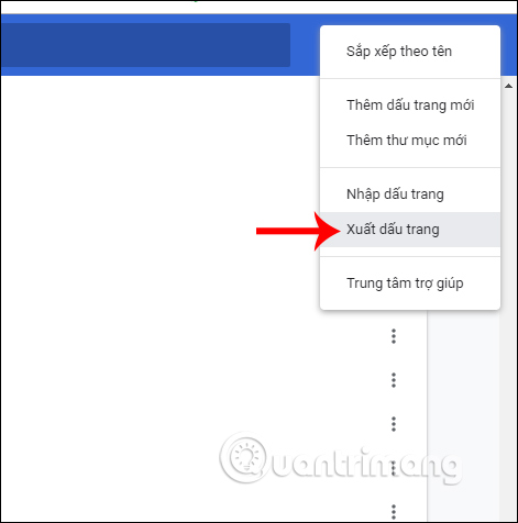 Xuất dấu trang Chrome