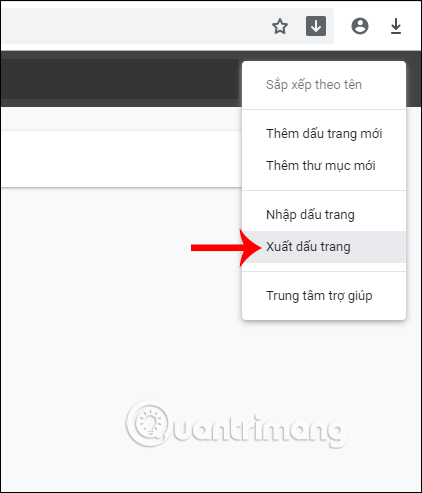 Xuất dấu trang Cốc Cốc