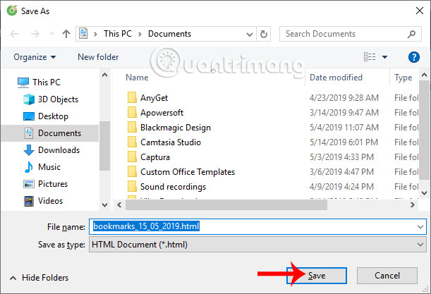 Lưu bookmark Cốc Cốc