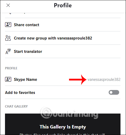 Tên tài khoản Skype