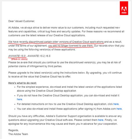 Thồn báo của Adobe