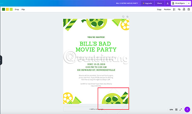 Thay đổi vị trí các yếu tố