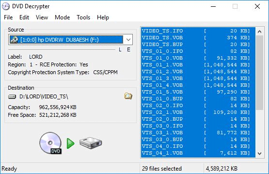 Phần mềm DVD Decrypter