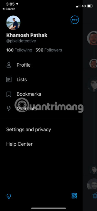 Chế độ dark mode của Twitter
