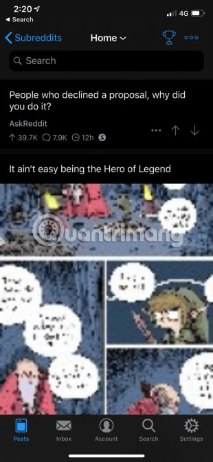 Apollo hỗ trợ dark mode