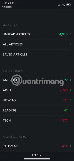 Unread là một trong những trình đọc RSS tốt nhất cho iPhone