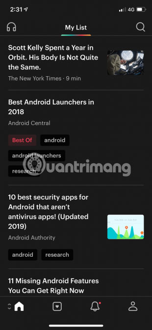 Pocket là dịch vụ lưu để đọc sau phổ biến nhất