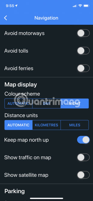 Google Maps sẽ tự động bật chế độ Dark Mode vào ban đêm