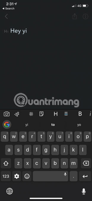Gboard hỗ trợ dark mode