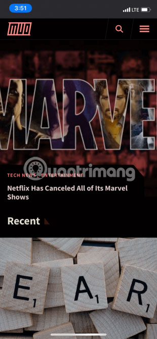 Mỗi trang web bạn truy cập sẽ có một nền tối và phần văn bản màu sáng