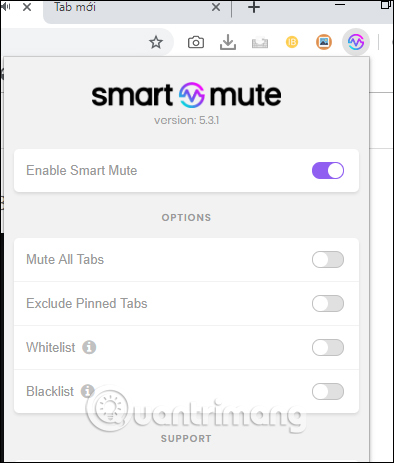 Tắt âm toàn bộ tab