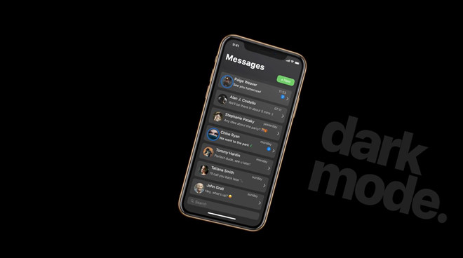 Chế độ Dark Mode (nền tối)