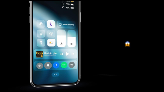 Thanh công cụ được thiết kế lại với phần trăm pin hiển thị ở góc bên phải phía trên