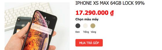 iPhone XS Max bản Lock đã giảm chỉ còn khoảng hơn 17 triệu đồng