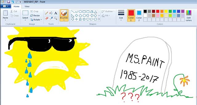 Paint được trông báo ngừng hỗ trợ vào năm 2017