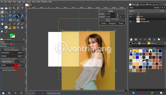 Mở rộng layer Pink